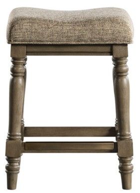 Intercon Balboa Park Brown/Roasted Oak 18" Backless Stool-1