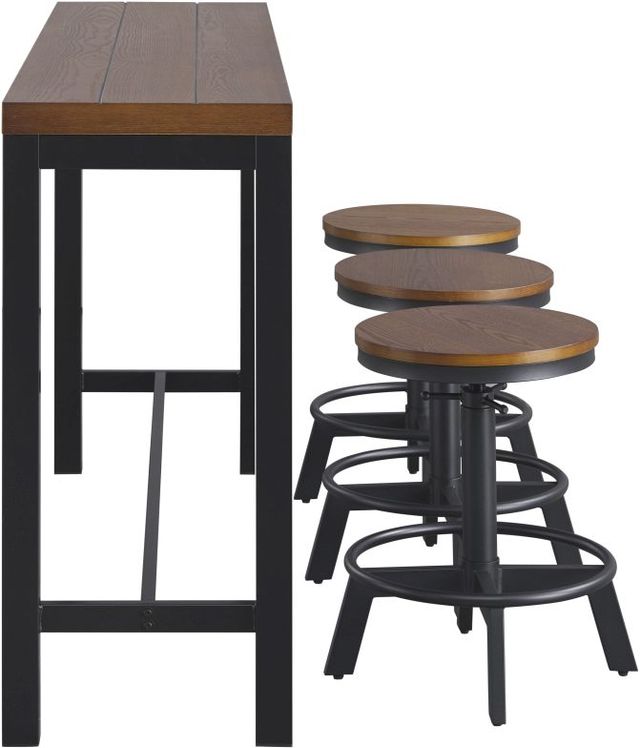 Signature Design by Ashley® Quinidad 4-Piece Black/Brown Counter Height Dining Table Set-2