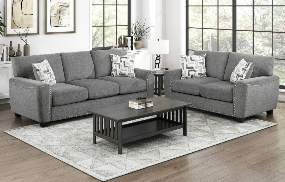 Homelegance® Isabelle Dark Gray Sofa | Abernathy's Furniture