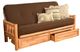 Kodiak Furniture Lodge Linen Cocoa/Natural Full Storage Futon with Mattress -0