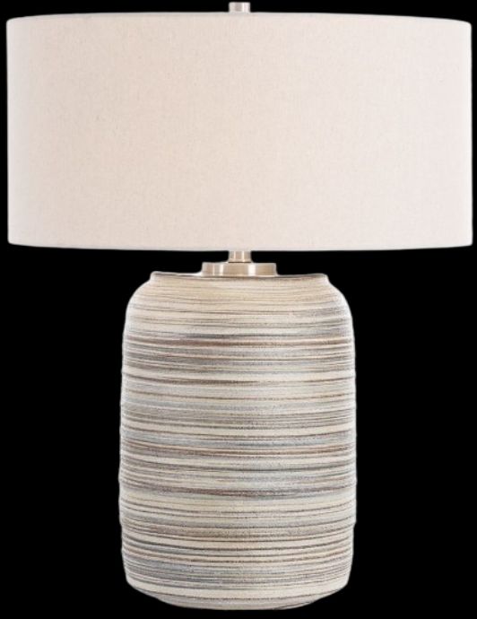 Uttermost® Prospect Blue/Brown/White Table Lamp-4