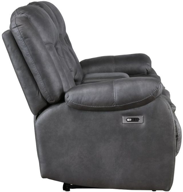 New Classic® Home Furnishings Morello Gray Power Console Loveseat-4