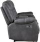 New Classic® Home Furnishings Morello Gray Power Reclining Console Loveseat-4