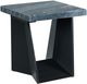 Elements International Beckley Ebony End Table with Dark Marble Top-0