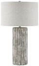 Currey & Company Boudoirs Dark Gray/White Table Lamp-0