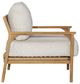 Dovetail Furniture Lexy Natural/Taupe Fabric/Wooden Outdoor Sofa Chair-2