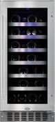 WineCell'R Diamond 15" Stainless Steel Single Zone Built-In Wine Cooler-0