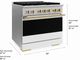 ZLINE Marino 36" Satin Stainless Steel Pro Style Gas Range with White Matte Door and Polished Gold Accents-2