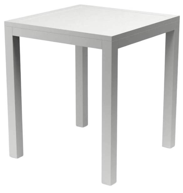 Sunset West Naples Satin White Metal Outdoor Pub Table-1
