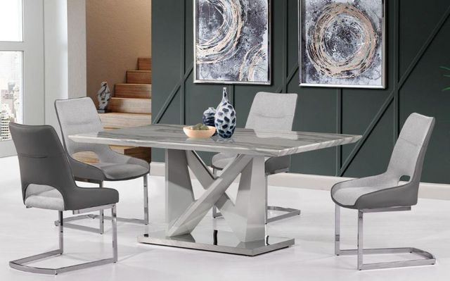 Global Furniture USA 5-Piece Gray Dining Set-1