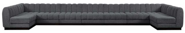 Meridian Furniture Quinn 9-Piece Gray Sectional-0