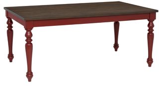 Powell® Trimble Brown Dining Table with Red Base