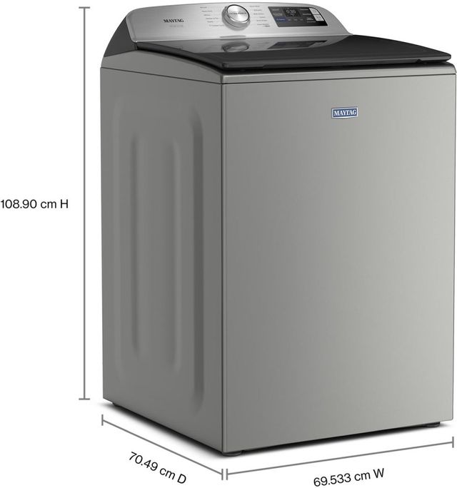 Maytag® Pet Pro 6 Cu. Ft. Classic Silver Agitator Top Load Washer with Extra Power-1