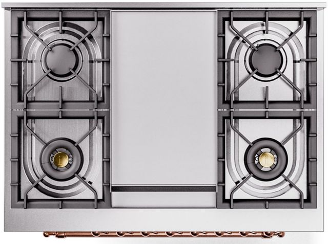 Ilve® Nostalgie II Series 36" Antique White Pro Style Dual Fuel Range-3