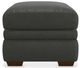 La-Z-Boy® Lenox Grey Leather Ottoman-2
