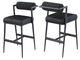 Meridian Furniture Stryker Black/Matte Black Bar Stool Set-4