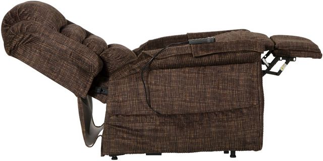 Catnapper® Soother Chocolate Power Lift Full Lay Out Chaise Recliner with Heat and Massage-6