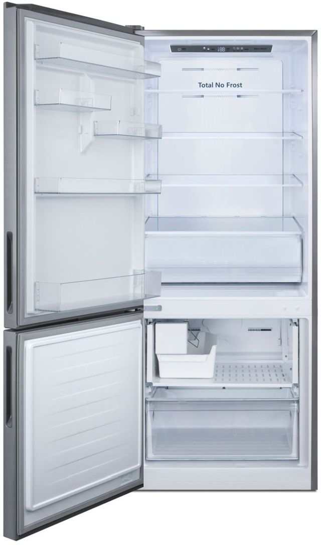 Summit® 28 in. 14.6 Cu. Ft. Stainless Steel Counter Depth Bottom Freezer Refrigerator-1