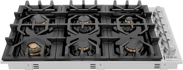 ZLINE 36" Black Porcelain Gas Cooktop-2