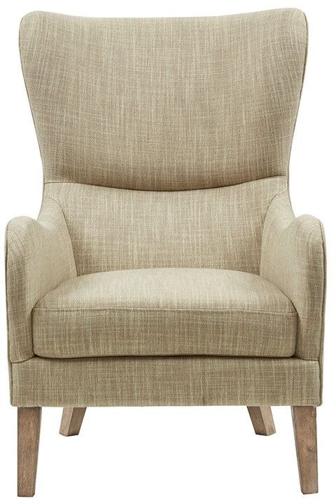 Olliix by Madison Park Taupe Multi Arianna Swoop Wing Chair-0