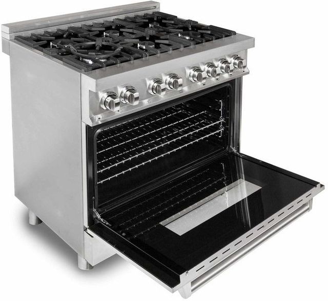 ZLINE 36" Stainless Steel Pro Style Dual Fuel Range-2