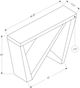 Monarch Specialties Inc. 48"L Cement Look Hall Console Table -1