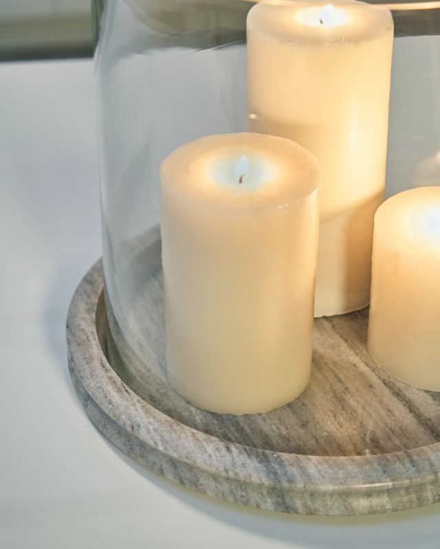 Signature Design by Ashley® Saskia Beige Candle Holder-1