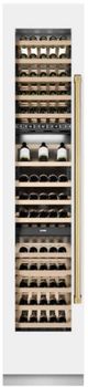 ZLINE Autograph Edition 18 in. 9 Cu. Ft. Triple Zone 68 Bottle Left Hinge Column Wine Cooler in White Matte with Polished Gold Accents-2