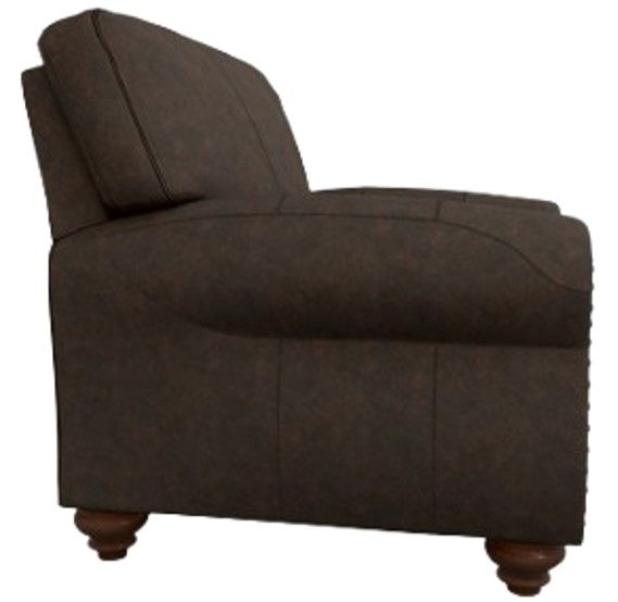 Best® Home Furnishings Customizable Leather Club Chair with Dark Walnut Legs-2