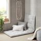 Olliix by Intelligent Design Edelia Grey Polyester Chenille Lounge Floor Pillow Cushion-4