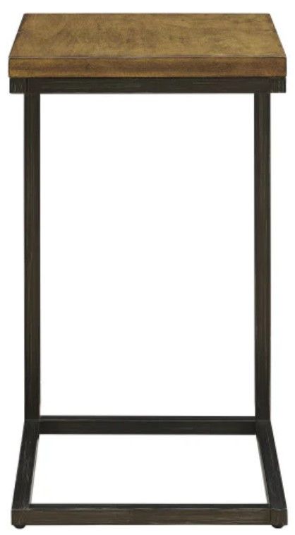 Powell® Barnes Brown C-Table with Black Base-3