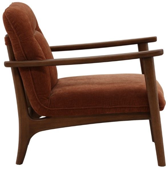 Dovetail Furniture Talesa Brown/Canna Rust Occasional Chair-2