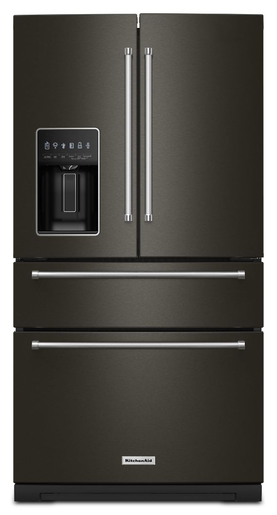 KitchenAid® 36 in. 26.2 Cu. Ft. Black Stainless Steel French Door Refrigerator
