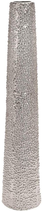 Deco Marche Silver Tall Vase with Bubble Texture-0