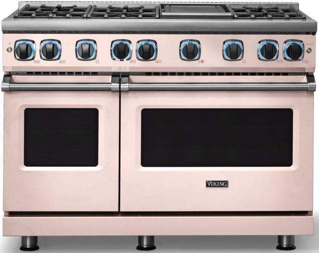 Viking® 7 Series 48'' Blush Pro Style Gas Range with Griddle-3