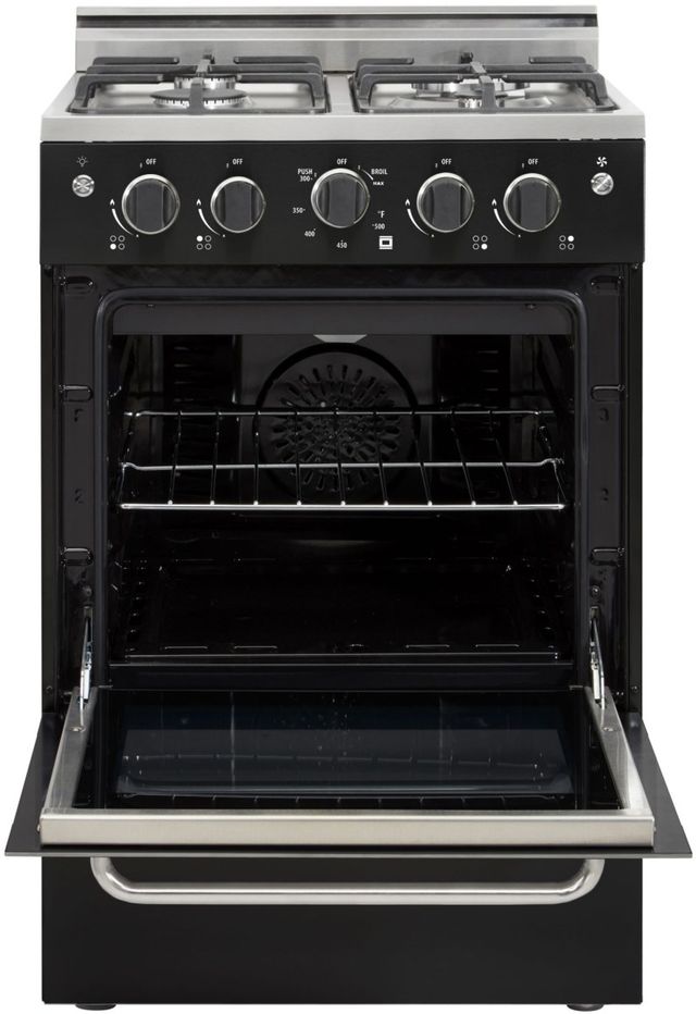 Unique® Appliances Prestige 24" Black Freestanding Gas Range-1
