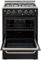 Unique® Appliances Prestige 24" Black Freestanding Gas Range-1