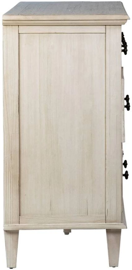 Dovetail Furniture Lugano Whitewash Dresser-3