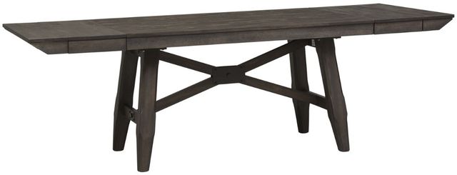 Liberty Furniture Double Bridge 6-Piece Dark Chestnut/Gray Optional Trestle Dining Set-2