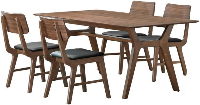 New Classic® Home Furnishings Thea 5-Piece Black/Walnut Dining Set-0