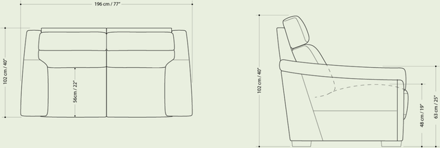 Natuzzi Editions Estremo Double Reclining Loveseat-2