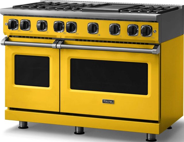 Viking® 7 Series 48" Daffodil Pro Style Gas Range with Griddle-3