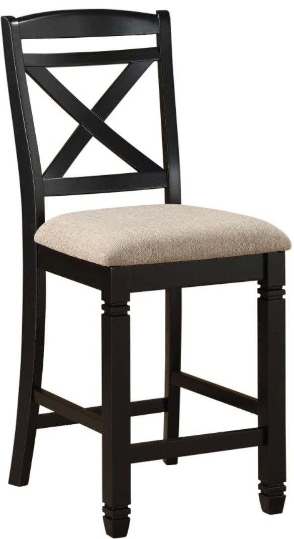 Homelegance® Baywater Black Counter Height Chair-0