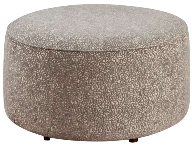 Fusion Furniture Carys Doe Gray Round Cocktail Ottoman-0