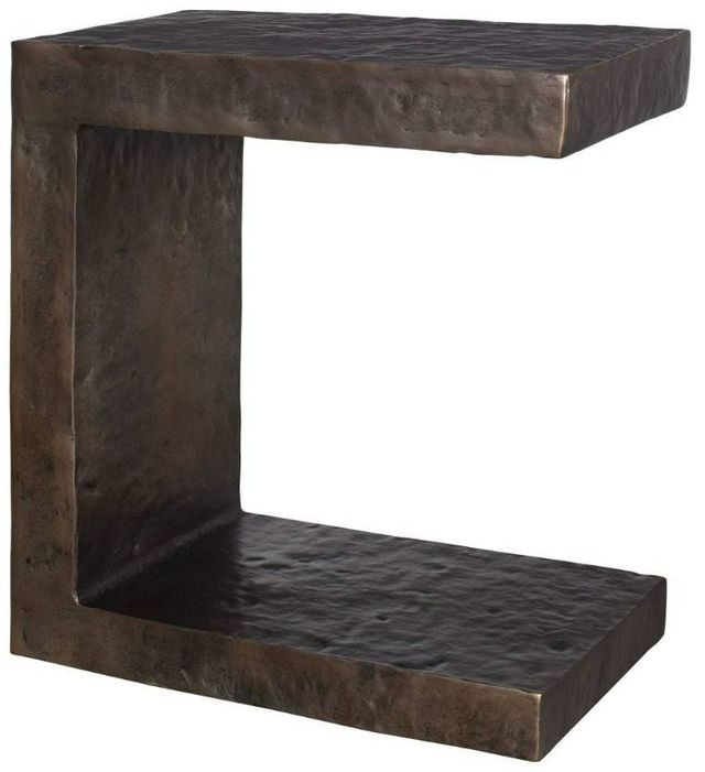 Uttermost® Obra Golden Dark Bronze Aluminum Indoor-Outdoor Side Table-0