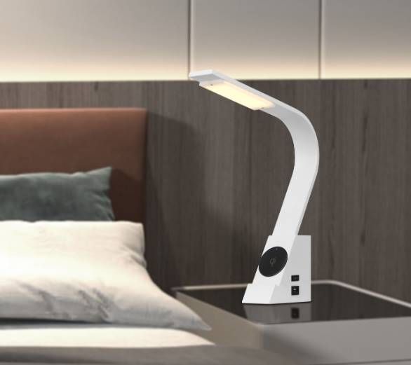 Cal® Lighting & Accessories White Desk Lamp-3
