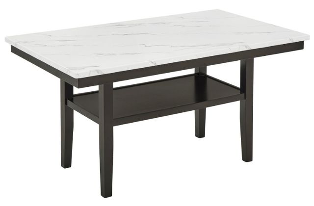 New Classic® Home Furnishings Carissa Faux Marble Top Dining Table with Espresso Base-0