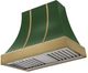 AGA Cascade 36" Cornwall Green Wall Mounted Range Hood with Antique Brass Trim-0