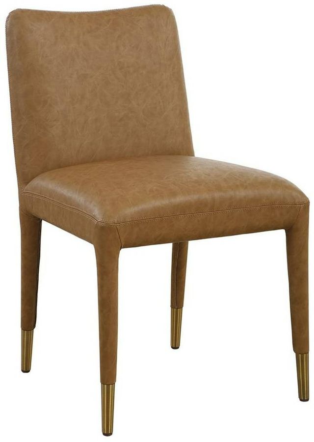 Uttermost® Conifer 2-Piece Camel Dining Side Chair Set-4