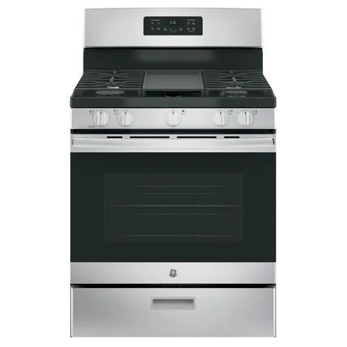 GE® 30" Stainless Steel Freestanding Natural Gas Range-0